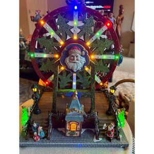 Carole Towne Collection Santas Christmas Ferris Wheel LED Lights Holiday Decor